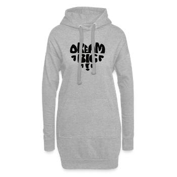 Dream Big! - schwarz - Hoodie-Kleid - Grau meliert - Vorne