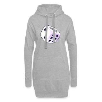 Würfel Abitur 2026 - Hoodie-Kleid - Grau meliert - Vorne