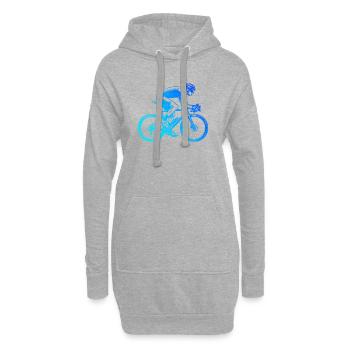 Geschenkidee für einen Roadbike mit Roadbike - Hoodie-Kleid - Grau meliert - Vorne