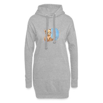 Supportez la lettre O - Sweat-shirt à capuche long Femme - gris chiné - Devant