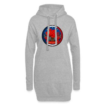 Emblème Oriflamme Montjoie Saint-Denis - Sweat-shirt à capuche long Femme - gris chiné - Devant