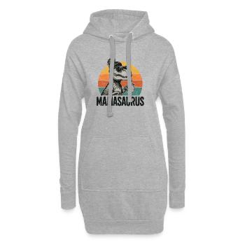 Mamasaurus Mama Mutter Geschenkidee Humor Lustig - Hoodie-Kleid - Grau meliert - Vorne