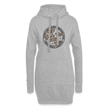 Girl's Trip 2026 Leopard Hearts - Hoodie-Kleid - Grau meliert - Vorne