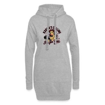 It’s For You – Retro Pinup Telefon Design - Hoodie-Kleid - Grau meliert - Vorne