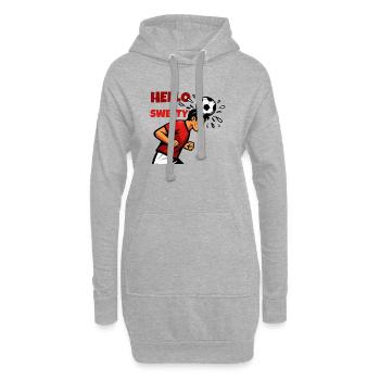Header Soccer Hero in Game - Hoodie Dress - heather grey - Front