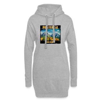 Val Pusteria Dolomites - Sweat-shirt à capuche long Femme - gris chiné - Devant