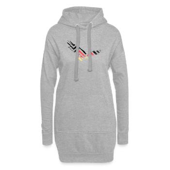 Abstrakter Adler Deutschland Fan - Hoodie-Kleid - Grau meliert - Vorne
