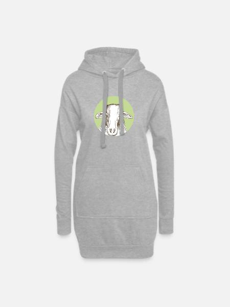 Sheep - Hoodie Dress - heather grey