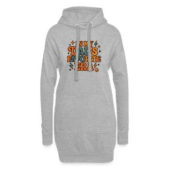 In My Dad's Favorite Era Tochter Familien Humor - Hoodie-Kleid - Grau meliert - Vorne
