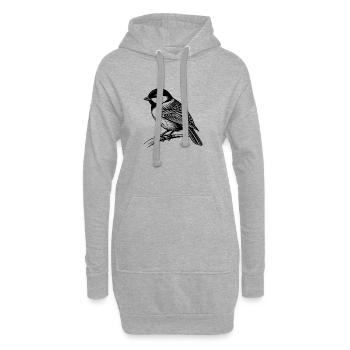 Meisen - Hoodie-Kleid - Grau meliert - Vorne