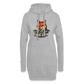 Fuchs Guck mich nicht in diesem Ton an - Hoodie-Kleid - Grau meliert - Vorne