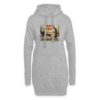Nagut ich machs aber ich schaue dabei böse-black - Hoodie-Kleid - Grau meliert - Vorne