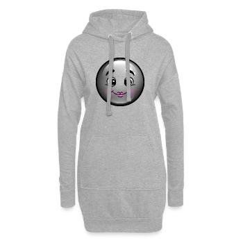 Niedliche Schwarze Blase - Hoodie-Kleid - Grau meliert - Vorne