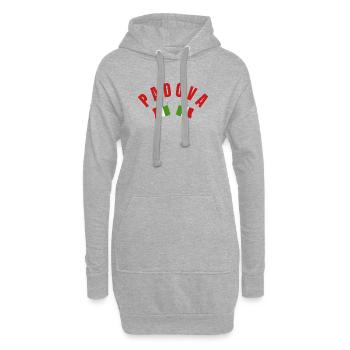 Padoue a franchi les drapeaux italiens - Sweat-shirt à capuche long Femme - gris chiné - Devant