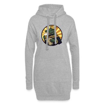 Alligator Bier Lustig - Hoodie-Kleid - Grau meliert - Vorne