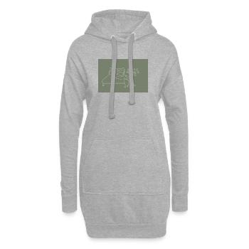 Nur noch 5 Minuten Schlafzimmer Humor - Hoodie-Kleid - Grau meliert - Vorne