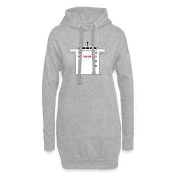 NO SMOKING - Rauchverbot Explosion Schiff Safety - Hoodie-Kleid - Grau meliert - Vorne