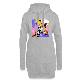 Giraffe - Hoodie-Kleid - Grau meliert - Vorne