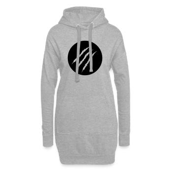 krallen - Hoodie-Kleid - Grau meliert - Vorne
