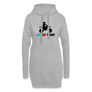 Racing Neon Typo Sprint - Hoodie-Kleid - Grau meliert - Vorne