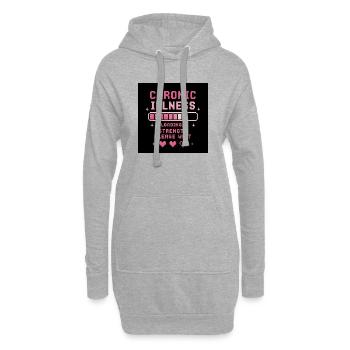 Ladestärke Unsichtbare Schlachten - Hoodie-Kleid - Grau meliert - Vorne