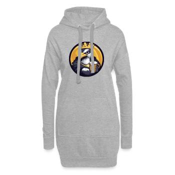 Strauß Bier Lustig - Hoodie-Kleid - Grau meliert - Vorne