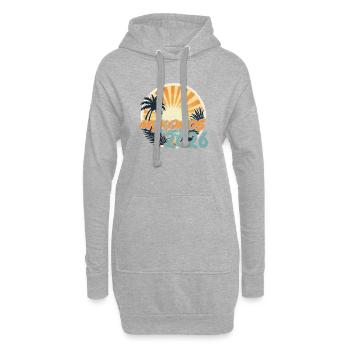 Mykonos 2026 - Sweat-shirt à capuche long Femme - gris chiné - Devant