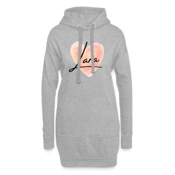 Lara Name für Mädchenname Baby Girl Baby Shower - Hoodie-Kleid - Grau meliert - Vorne