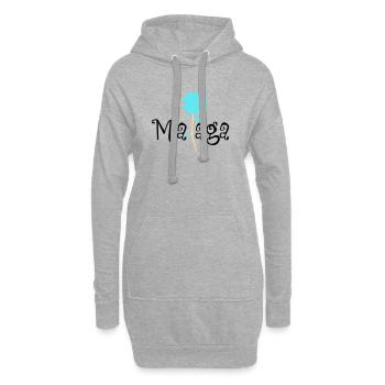 Malaga Biznaga - Sweat-shirt à capuche long Femme - gris chiné - Devant
