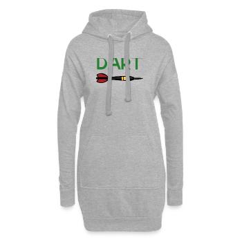 Conception de la flèche cible DART - Sweat-shirt à capuche long Femme - gris chiné - Devant