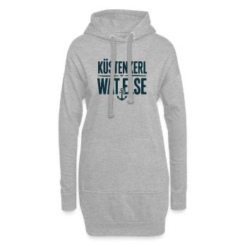  Küstenkerl Wat Else Anker Spruch Nordsee Ostsee - Hoodie-Kleid - Grau meliert - Vorne