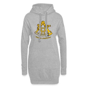 Sextant - Capitaine de navigation naviguant en mer au large - Sweat-shirt à capuche long Femme - gris chiné - Devant
