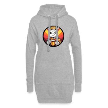 Alpaca Llama Beer Funny - Hoodie Dress - heather grey - Front