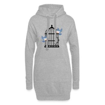 Sorglos - Hoodie-Kleid - Grau meliert - Vorne