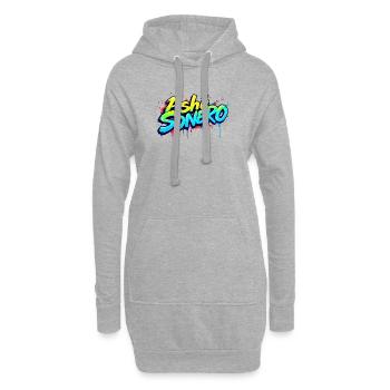 Ashe Sonero Graffiti Arc-en-ciel - Sweat-shirt à capuche long Femme - gris chiné - Devant