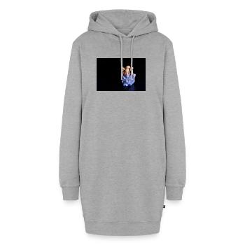 Luminous Mushroom Cluster Neon Glow - Hoodie Dress - heather grey - Front