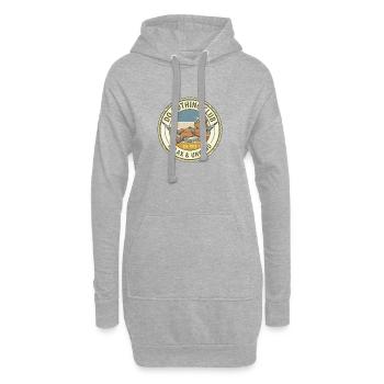 Do Nothing Club Relax Badge - Hoodie-Kleid - Grau meliert - Vorne