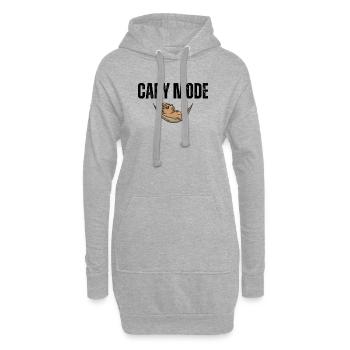 Capy Mode: Hängematten-Chill - Hoodie-Kleid - Grau meliert - Vorne
