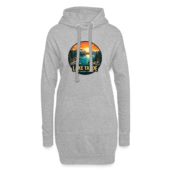 Lake Tahoe Kabine Dekor Sonnenuntergang Bergreise - Hoodie-Kleid - Grau meliert - Vorne