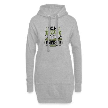 Ich Spare Energie Katze - Hoodie-Kleid - Grau meliert - Vorne