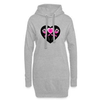 Rosen - Hoodie-Kleid - Grau meliert - Vorne