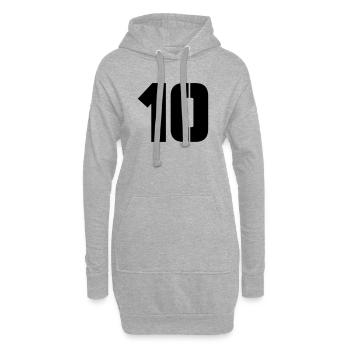 10 - Hoodie-Kleid - Grau meliert - Vorne