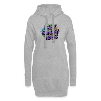 Lazy Sunday Vibes Graffiti - Hoodie-Kleid - Grau meliert - Vorne