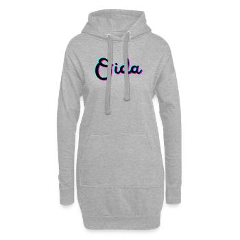 oida - Hoodie-Kleid - Grau meliert - Vorne
