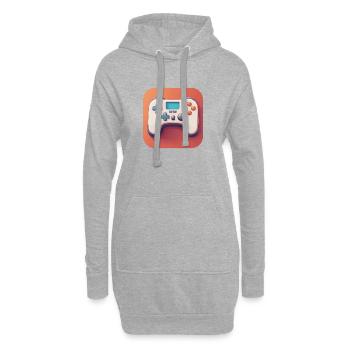 Design von Videospielcontrollern - Hoodie-Kleid - Grau meliert - Vorne