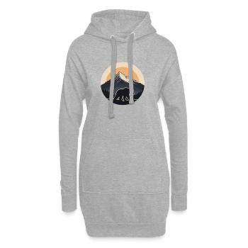 Wilder Braunbär - Hoodie-Kleid - Grau meliert - Vorne