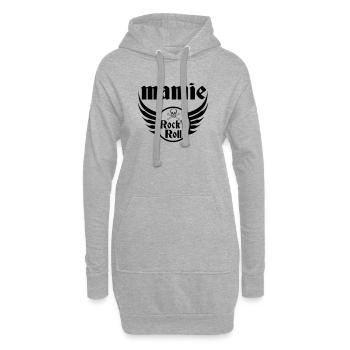 Grand-Mère Rebelle Rock and Roll - Sweat-shirt à capuche long Femme - gris chiné - Devant