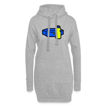 Praktischer Trinkgürtel Läufer - Hoodie-Kleid - Grau meliert - Vorne