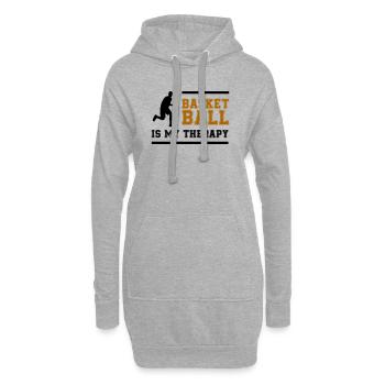 Basketball Retro Schriftzug - Hoodie-Kleid - Grau meliert - Vorne