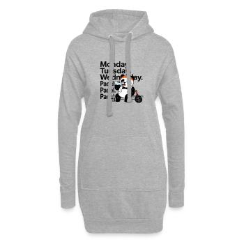 Lundi mardi Mercredi Padel - Sweat-shirt à capuche long Femme - gris chiné - Devant